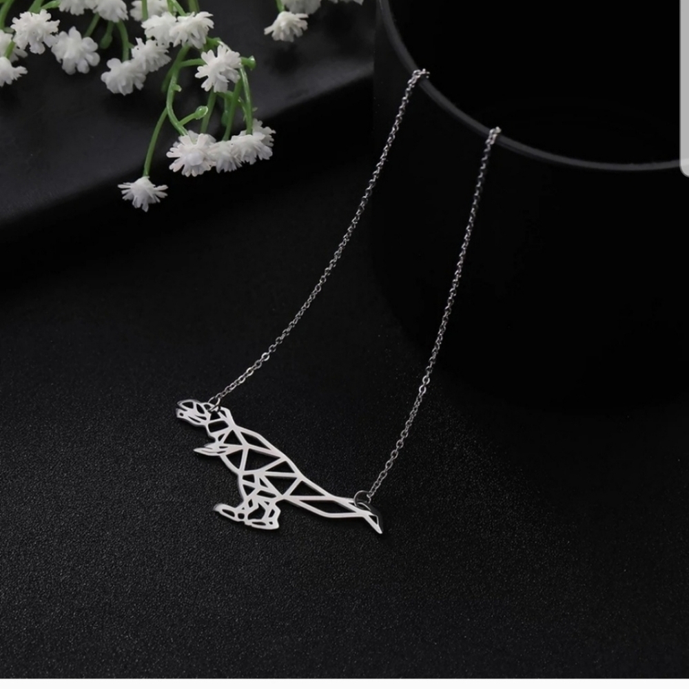 Origami T REX Pendant